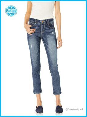 Crop Jeans with Super-Stretch Denim, Slimming Panels